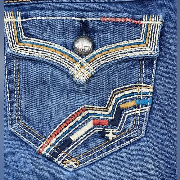 Ariat Ruby Jeans distressed hem boho pockets - Picture 7 of 14